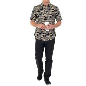 Dickies Men’s Camouflage Work Inspired Button Down Short Sleeve Shirt Size XL